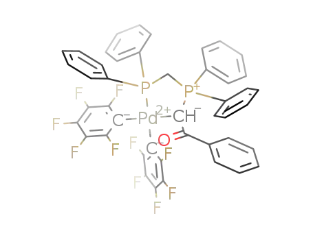 [benzoylmethylenediphenyl(diphenylphosphinomethyl)phosphorane-C,P]bis(pentafluorophenyl)palladium(II)