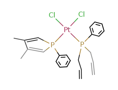 cis-(1-phenyl-3,4-dimethylphosphole)(Ph(allyl)2P)platinum(II)Cl<sub>2</sub>