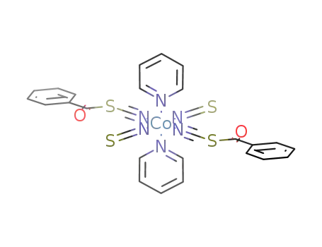 Molecular Structure of 111994-40-2 ((py)2(SCN)2Co(NCSCOC<sub>6</sub>H<sub>5</sub>)2)