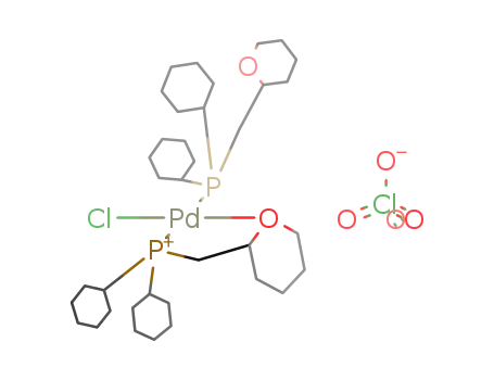 trans-chlorobis{dicyclohexyl(tetrahydropyranyl-2-methyl)phosphane-P;O',P'}palladium(II) perchlorate