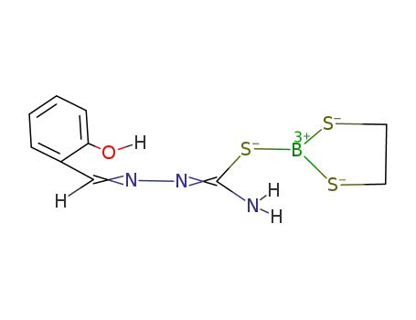 Molecular Structure of 90101-01-2 (Benzaldehyde, 2-hydroxy-,
[(1,3,2-dithiaborolan-2-ylthio)iminomethyl]hydrazone)