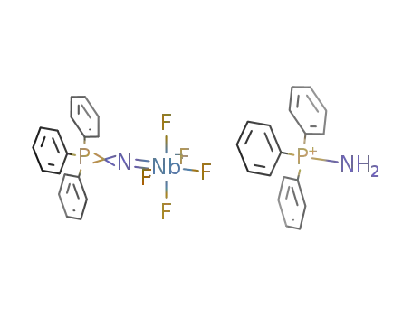 Molecular Structure of 143155-58-2 ({PPh<sub>3</sub>NH<sub>2</sub>}{pentafluoro(triphenylphosphaniminato)niobium})