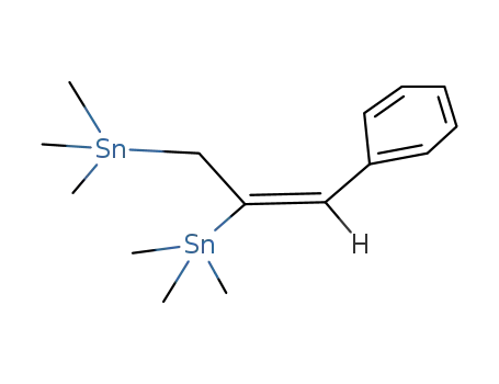 Molecular Structure of 90886-12-7 (Stannane, (1-methylene-2-phenyl-1,2-ethanediyl)bis[trimethyl-)
