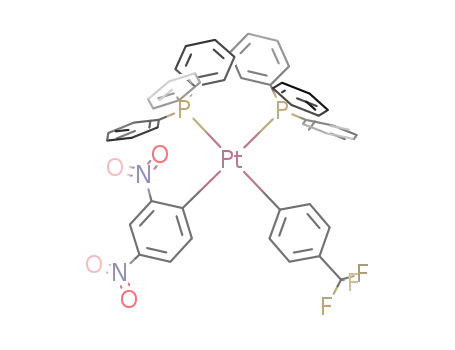 Molecular Structure of 100229-08-1 (cis-(2,4-dinitrophenyl){4-(trifluoromethyl)phenyl}bis(triphenylphosphane)platinum(II))