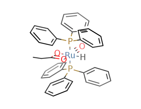Molecular Structure of 50661-74-0 (RuH(CO)(OCOC<sub>2</sub>H<sub>5</sub>)(P(C<sub>6</sub>H<sub>5</sub>)3)2)