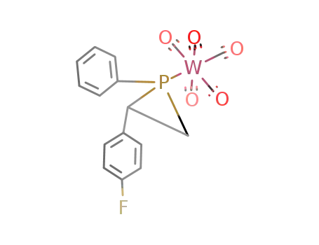 (1-phenyl-2-(p-fluorophenyl)phosphirane)pentacarbonyltungsten