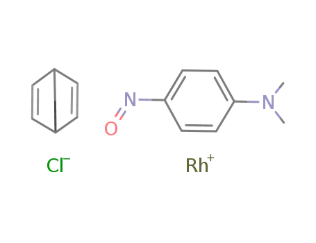 Rh<sup>(1+)</sup>*Cl<sup>(1-)</sup>*C<sub>7</sub>H<sub>8</sub>*(CH<sub>3</sub>)2NC<sub>6</sub>H<sub>4</sub>NO=RhCl(C<sub>7</sub>H<sub>8</sub>)((CH<sub>3</sub>)2NC<sub>6</sub>H<sub>4</sub>NO)