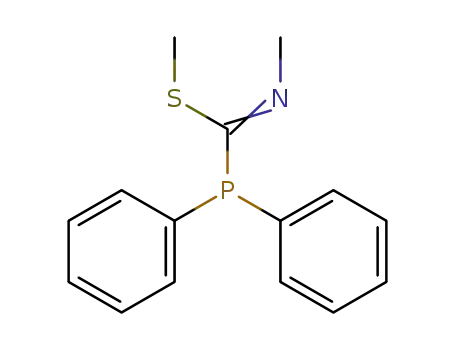 Molecular Structure of 87531-19-9 (Phosphinecarboximidothioic acid, N-methyl-1,1-diphenyl-, methyl ester)