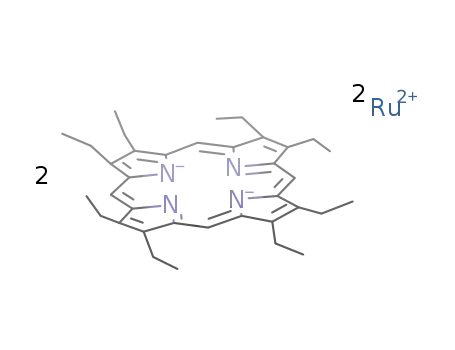 Molecular Structure of 54762-43-5 (bis(ruthenium(2,3,7,8,12,13,17,18-octaethylporphyrin)))