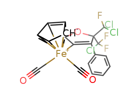 Molecular Structure of 76514-46-0 ((C<sub>5</sub>H<sub>5</sub>)Fe(CO)2CC(C<sub>6</sub>H<sub>5</sub>)C(CCl<sub>2</sub>F)(CClF<sub>2</sub>)OCH<sub>2</sub>)