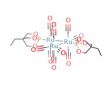 Ru<sub>3</sub>(CO)10(P(OCH<sub>2</sub>)3CC<sub>2</sub>H<sub>5</sub>)2