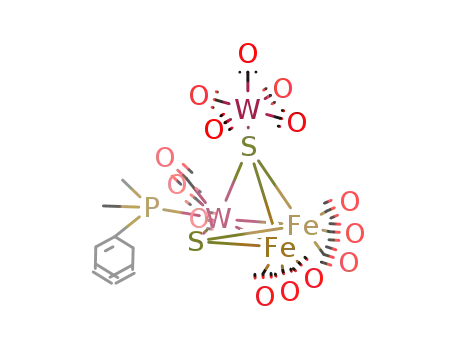 Molecular Structure of 118514-49-1 (WFe2(CO)9(PMe2Ph)(μ3-S)(μ4-S){W(CO)5})