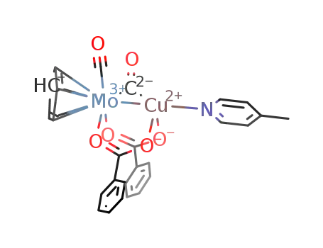 di-μ-benzoato-dicarbonyl(η5-cyclopentadienyl)((4-methylpyridine)copper)molybdenum(Cu-Mo)