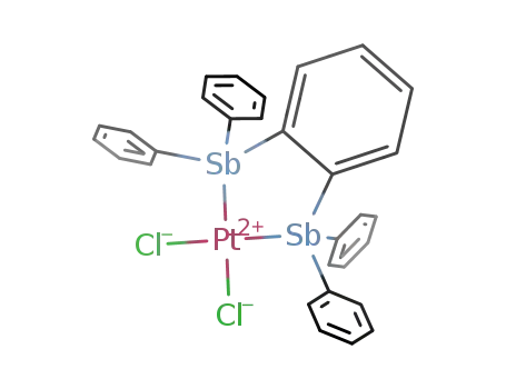 dichloro[o-phenylenebis(diphenylstibine)]platinum(II)