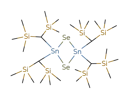Molecular Structure of 117834-21-6 (Silane,
(1,3,2,4-diselenadistannetane-2,4-diylidenetetramethylidyne)octakis[tri
methyl-)