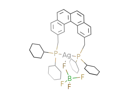 Ag((C<sub>6</sub>H<sub>11</sub>)2PCH<sub>2</sub>C<sub>18</sub>H<sub>10</sub>CH<sub>2</sub>P(C<sub>6</sub>H<sub>11</sub>)2)BF<sub>4</sub>