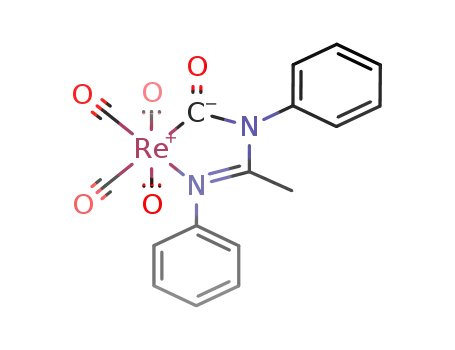 Molecular Structure of 90523-09-4 ((Re(CO)4(CON(Ph)C(Me)NPh)))