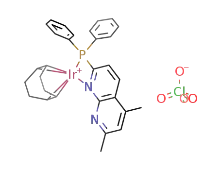 (cycloocta-1,5-diene)(7-diphenylphosphino-2,4-dimethyl-1,8-naphthyridine)iridium(I) perchlorate