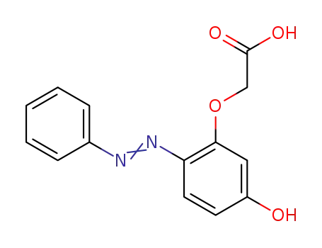 Molecular Structure of 86605-31-4 (Acetic acid, [5-hydroxy-2-(phenylazo)phenoxy]-)