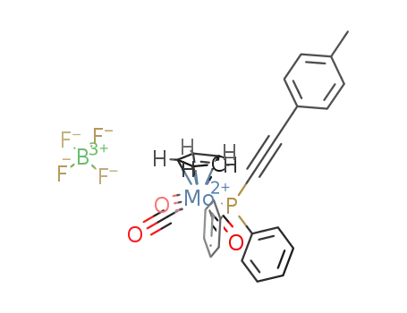 Molecular Structure of 300539-92-8 (C<sub>29</sub>H<sub>22</sub>MoO<sub>3</sub>P<sup>(1+)</sup>*BF<sub>4</sub><sup>(1-)</sup>)