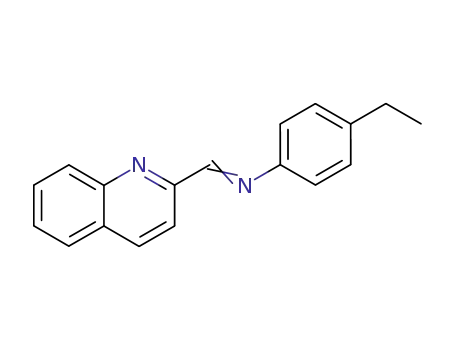 Molecular Structure of 88346-80-9 (Benzenamine, 4-ethyl-N-(2-quinolinylmethylene)-)
