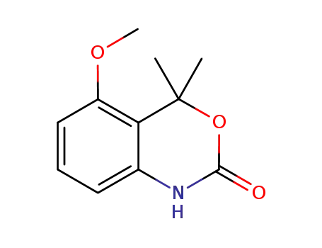 Molecular Structure of 697801-52-8 (2H-3,1-Benzoxazin-2-one,1,4-dihydro-5-methoxy-4,4-dimethyl-(9CI))