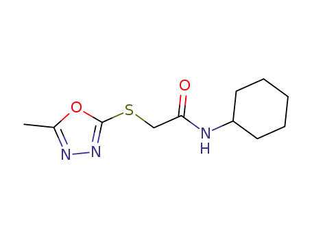 N-cyclohexyl-2-[(5-methyl-1,3,4-oxadiazol-2-yl)sulfanyl]acetamide