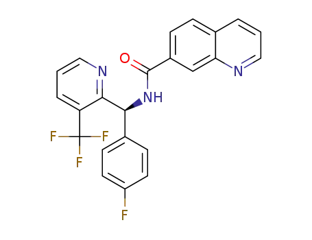 (S)-N-((4-fluorophenyl)(3-(trifluoromethyl)pyridin-2-yl)methyl)quinoline-7-carboxamide