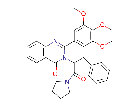 Pyrrolidine, 1-(1-oxo-2-(4-oxo-2-(3,4,5-trimethoxyphenyl)-3(4H)-quinazolinyl)-3-phenylpropyl)-