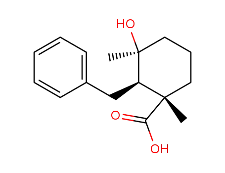 rac.-2cis-Benzyl-1trans-carboxy-3cis-hydroxy-1ref.3trans-dimethyl-cyclohexan