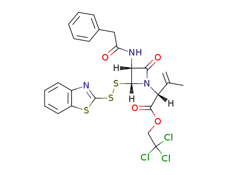 (<i>R</i>)-2-[(2<i>R</i>)-2<i>r</i>-benzothiazol-2-yldisulfanyl-4-oxo-3<i>c</i>-(2-phenyl-acetylamino)-azetidin-1-yl]-3-methyl-but-3-enoic acid 2,2,2-trichloro-ethyl ester