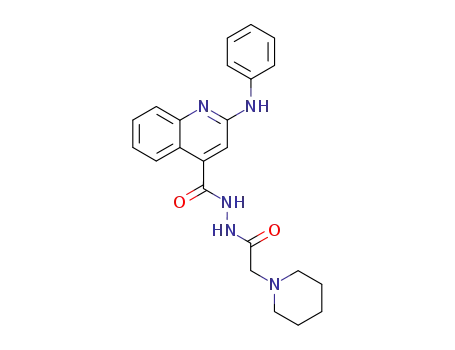 2-Phenylamino-quinoline-4-carboxylic acid N'-(2-piperidin-1-yl-acetyl)-hydrazide