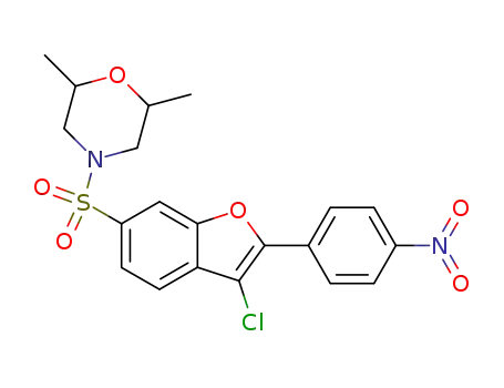 4-[3-Chloro-2-(4-nitro-phenyl)-benzofuran-6-sulfonyl]-2,6-dimethyl-morpholine