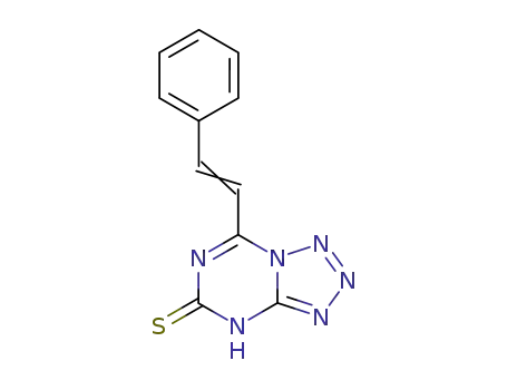Tetrazolo[1,5-a][1,3,5]triazine-5(1H)-thione, 7-(2-phenylethenyl)-