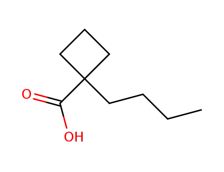 Molecular Structure of 58148-13-3 (1-butylcyclobutane carboxylic acid)