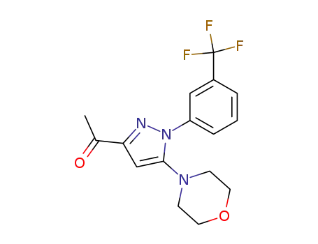 Molecular Structure of 61323-15-7 (Ethanone,
1-[5-(4-morpholinyl)-1-[3-(trifluoromethyl)phenyl]-1H-pyrazol-3-yl]-)