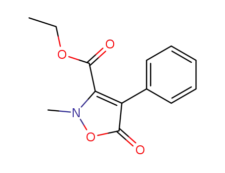 3-Isoxazolecarboxylic acid, 2,5-dihydro-2-methyl-5-oxo-4-phenyl-, ethyl
ester