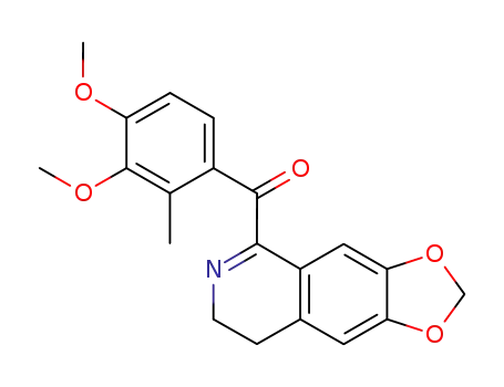 Molecular Structure of 69937-21-9 (Methanone,
(7,8-dihydro-1,3-dioxolo[4,5-g]isoquinolin-5-yl)(3,4-dimethoxy-2-methyl
phenyl)-)