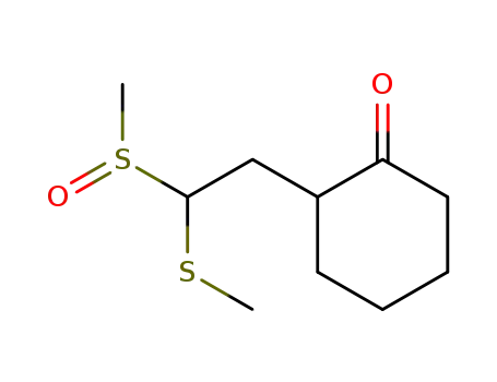 2-(2-Methanesulfinyl-2-methylsulfanyl-ethyl)-cyclohexanone