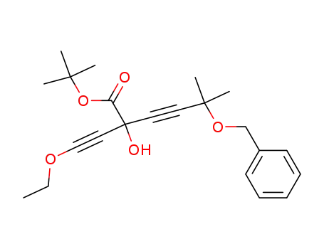 5-Benzyloxy-2-ethoxyethynyl-2-hydroxy-5-methyl-hex-3-ynoic acid tert-butyl ester