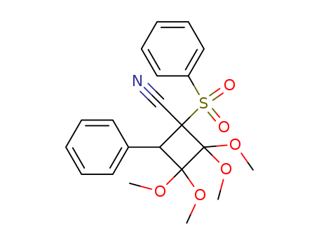 Cyclobutanecarbonitrile,2,2,3,3-tetramethoxy-4-phenyl-1-(phenylsulfonyl)- cas  56069-44-4
