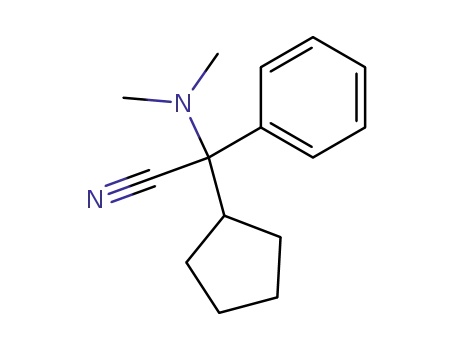 Molecular Structure of 69905-85-7 (Benzeneacetonitrile, a-cyclopentyl-a-(dimethylamino)-)