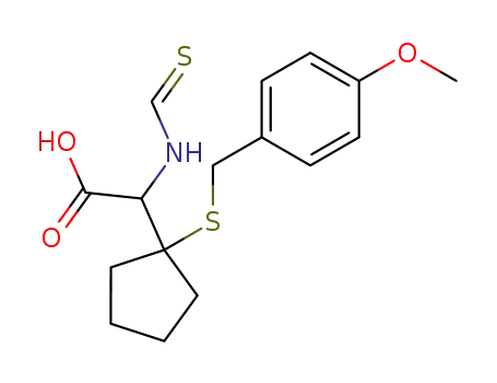 2-(1-p-methoxybenzylthiocyclopentyl)-2-(thioformamido)acetic acid