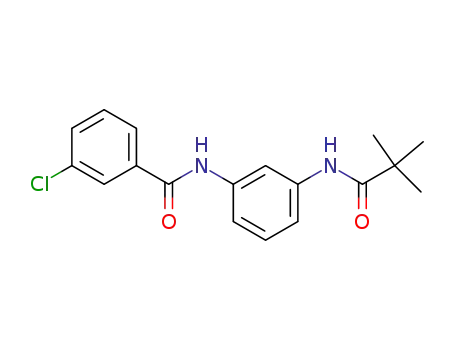 Molecular Structure of 59517-85-0 (Benzamide, 3-chloro-N-[3-[(2,2-dimethyl-1-oxopropyl)amino]phenyl]-)