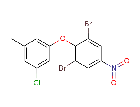Molecular Structure of 58291-78-4 (1,3-Dibromo-2-(3-chloro-5-methyl-phenoxy)-5-nitro-benzene)