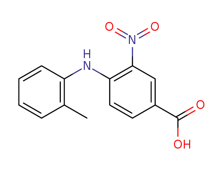 Molecular Structure of 860698-95-9 (3-nitro-4-<i>o</i>-toluidino-benzoic acid)