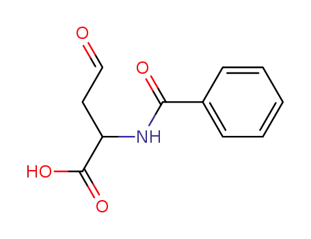 Molecular Structure of 62631-49-6 (Butanoic acid, 2-(benzoylamino)-4-oxo-)