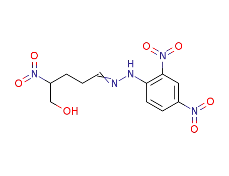 Molecular Structure of 63570-78-5 (Pentanal, 5-hydroxy-4-nitro-, (2,4-dinitrophenyl)hydrazone)