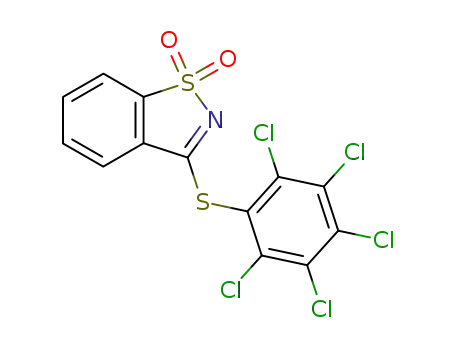 3-pentachlorophenylsulfanyl-benzo[<i>d</i>]isothiazole 1,1-dioxide