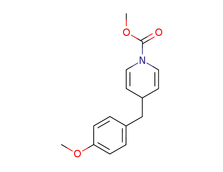Molecular Structure of 105621-32-7 (1(4H)-Pyridinecarboxylic acid, 4-[(4-methoxyphenyl)methyl]-, methyl
ester)